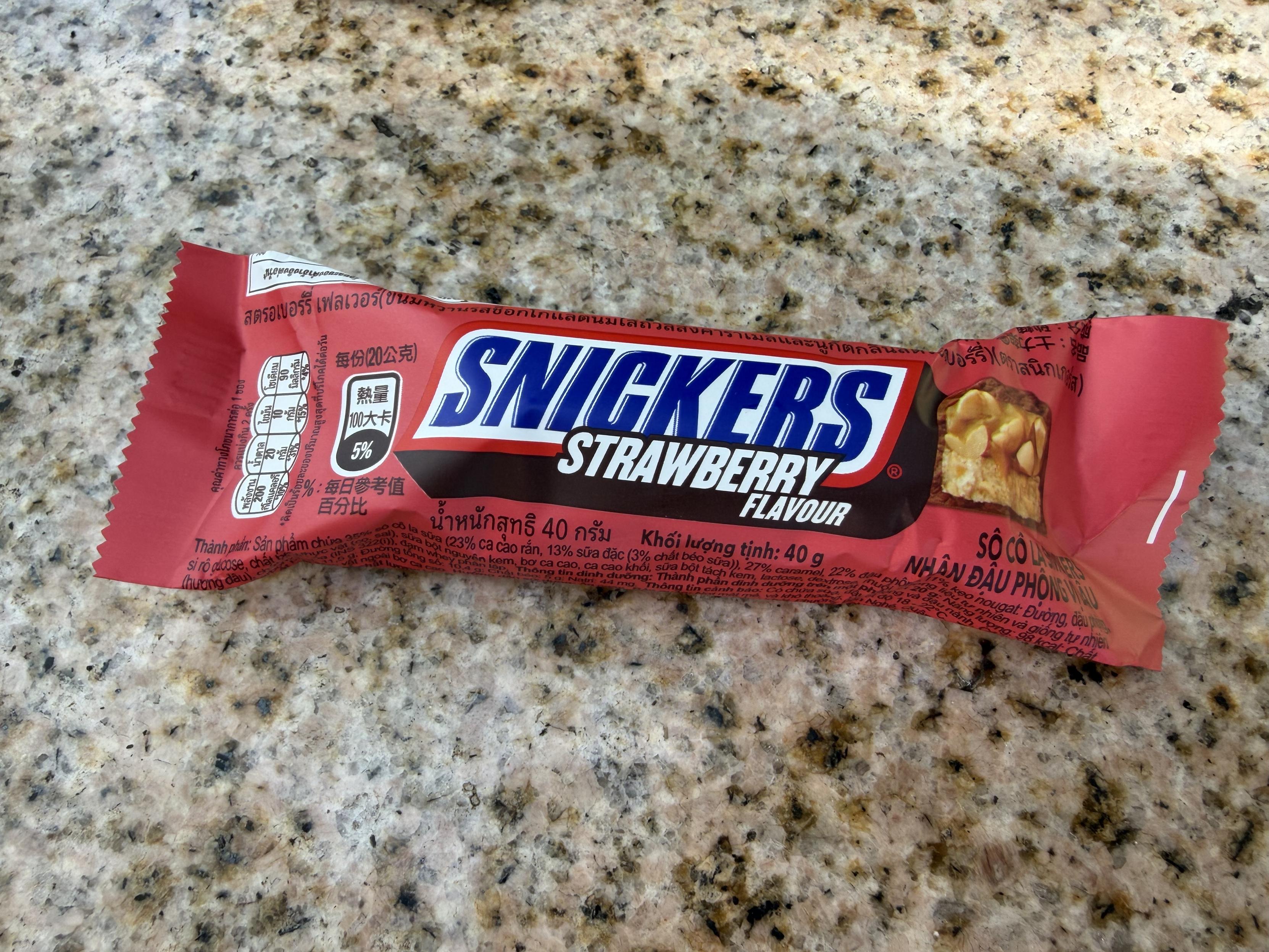 Ein Erdbeer-Snickers