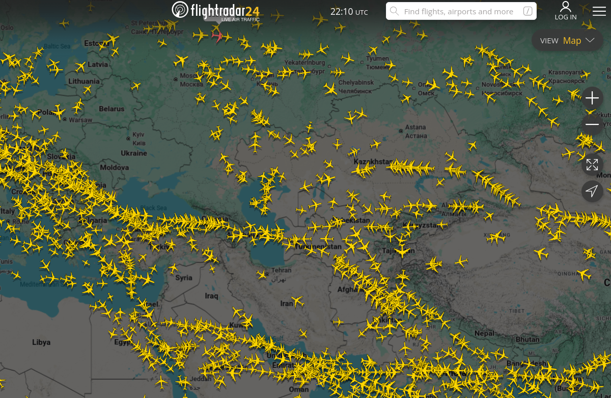 Screenshot flightradar24.com