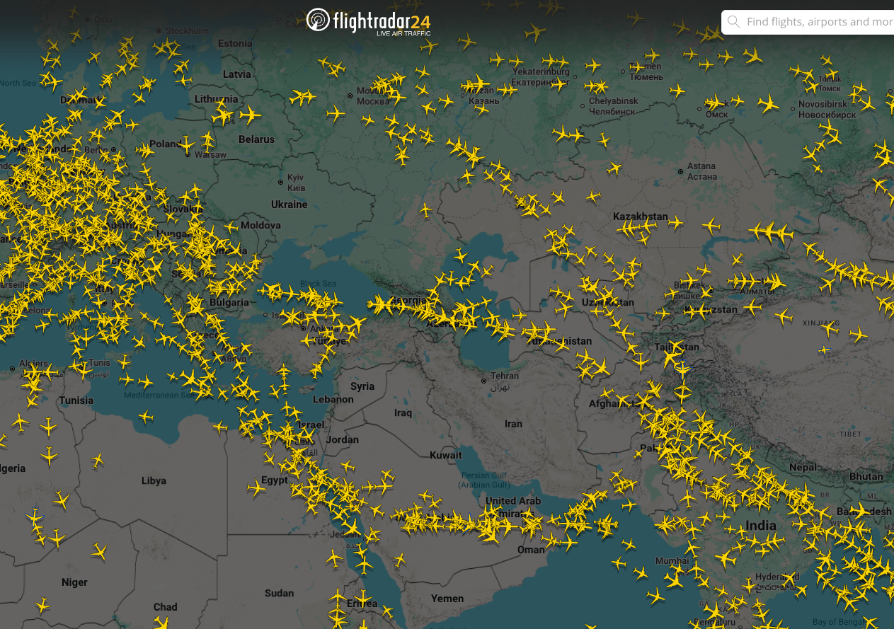 Screenshot flightradar24.com